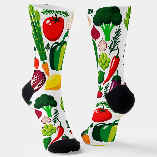 Calcetines patrón de vegetales (Angular)