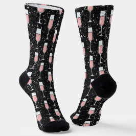 Calcetines Patrón de Vino Rosado