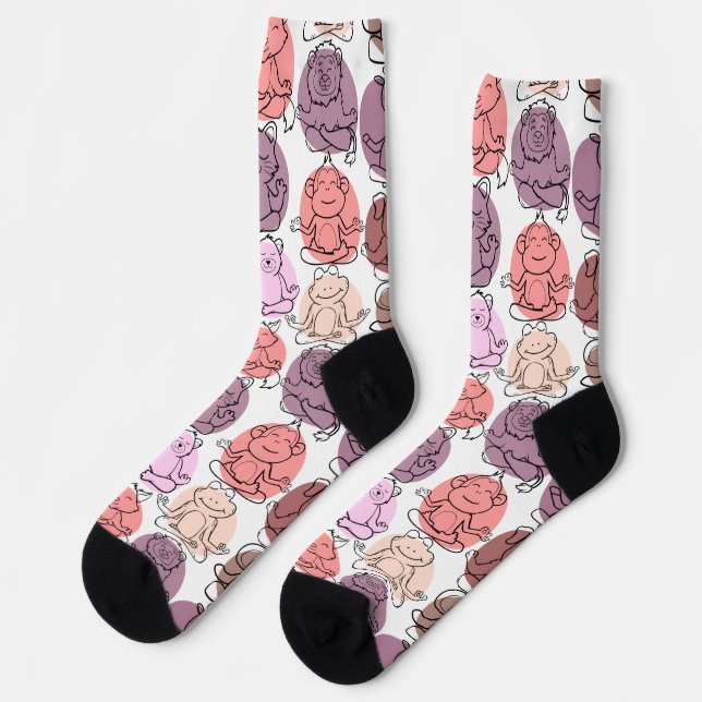 Calcetines Patrón de yoga | Patrón sin fisuras de yoga 31 Adu (Izquierda)