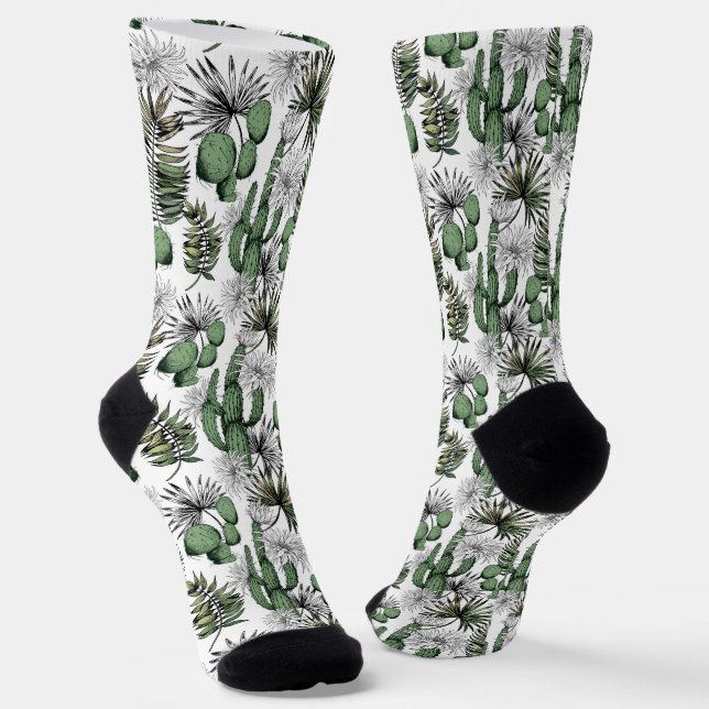 Calcetines Patrón del desierto de Cactus (Angular)
