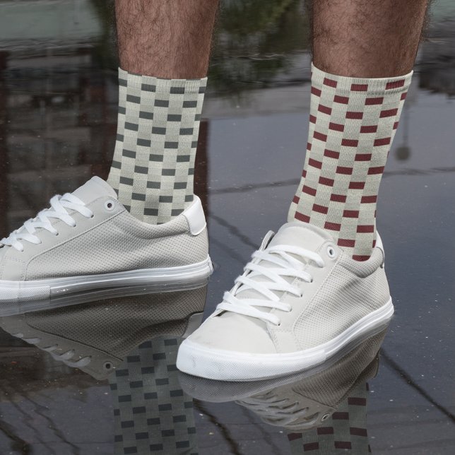 Calcetines Patrón desigual de crema de softcres con raisin o  (Subido por el creador)