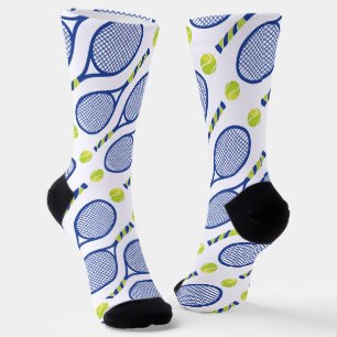 Calcetines 💚 💙 🎾 Patrón diagonal azul, verde, blanco 🎾 de