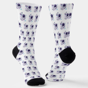 Calcetines Patrón diseñado astronauta hermoso 