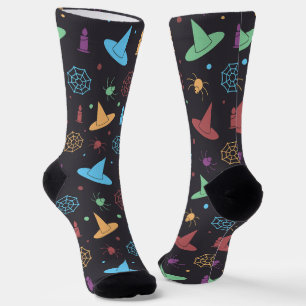Calcetines Patrón divertido de gráficos de Halloween