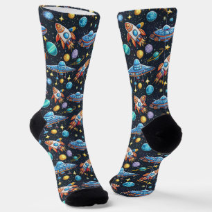 Calcetines Patrón Espacial