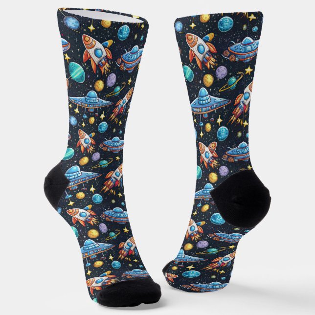 Calcetines Patrón Espacial (Angular)