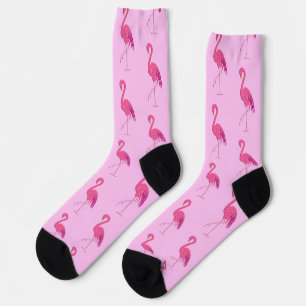 Calcetines patrón flamencos rosados