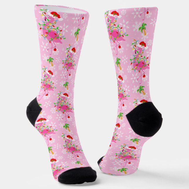 Calcetines Patrón Flamingo Rosa navidad (Angular)