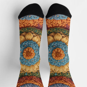 Calcetines Patrón floral colorido