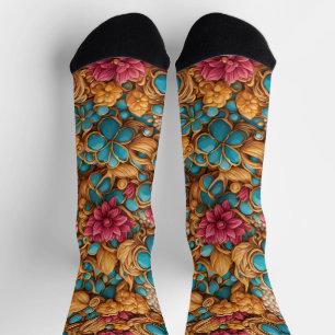 Calcetines Patrón floral colorido