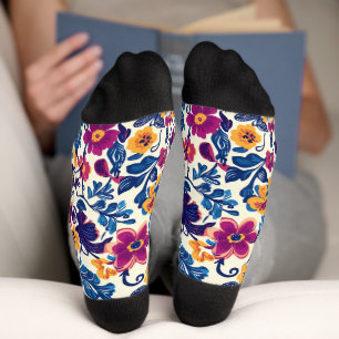Calcetines Patrón floral colorido
