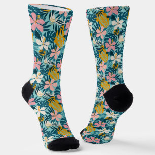 Calcetines Patrón floral de Hibiscus tropical