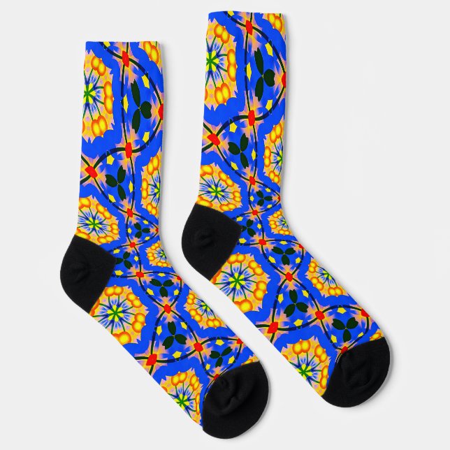 Calcetines Patrón floral estético (Derecha)
