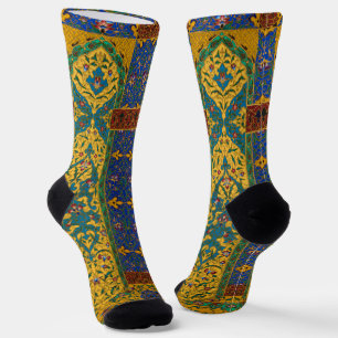 Calcetines Patrón floral intrincado persa decorativo