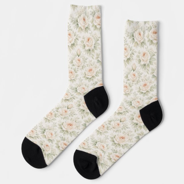 Calcetines Patrón floral nupcial (Izquierda)
