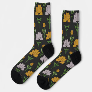 Calcetines Patrón floral vibrante