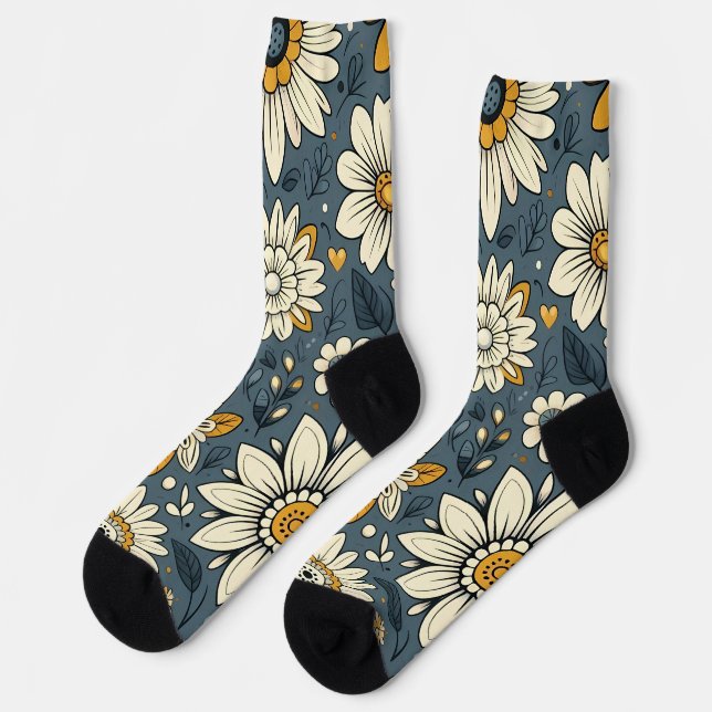 Calcetines Patrón floral vintage (Izquierda)