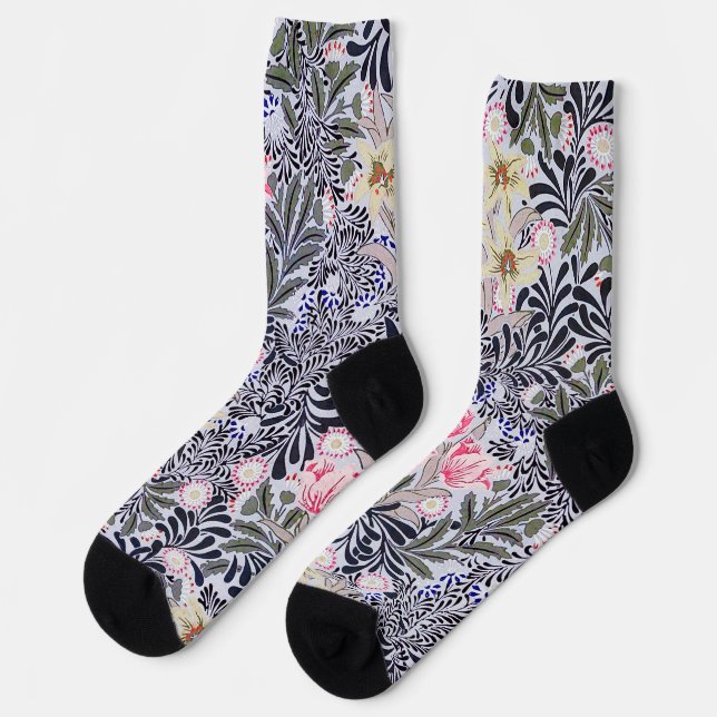Calcetines Patrón floral, William Morris (Izquierda)