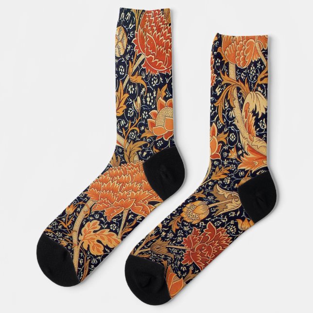 Calcetines Patrón floral, William Morris (Izquierda)