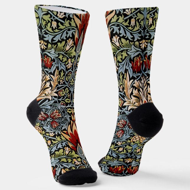 Calcetines Patrón floral William Morris Snakeshead (Angular)
