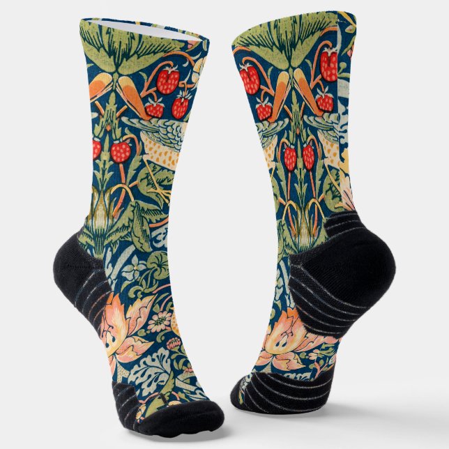 Calcetines Patrón floral William Morris Strawberry Thief (Angular)
