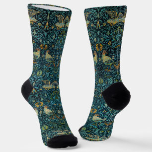 Calcetines Patrón floral y de pájaros de William Morris