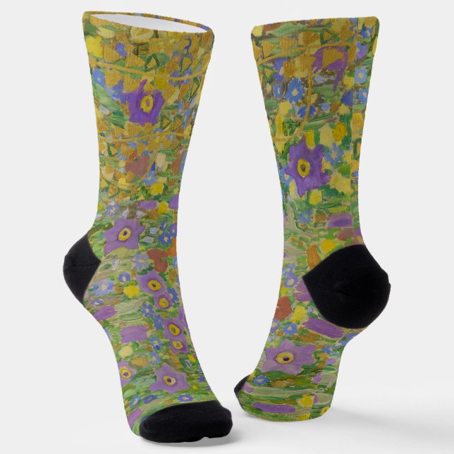 Calcetines Patrón Foral Gustav Klimt Golden Bloom (Angular)