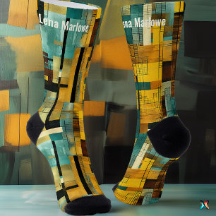 Calcetines Patrón geométrico abstracto - Arte moderno Persona