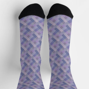 Calcetines Patrón geométrico azul morado