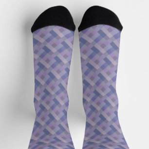 Calcetines Patrón geométrico azul púrpura