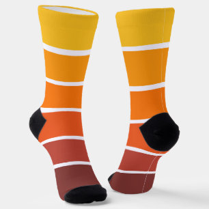 Calcetines Patrón geométrico estilo vintage retro de los 70
