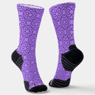 Calcetines Patrón geométrico morado sin costuras