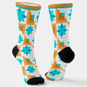 Calcetines Patrón geométrico multicolor