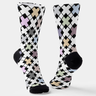 Calcetines Patrón geométrico multicolor