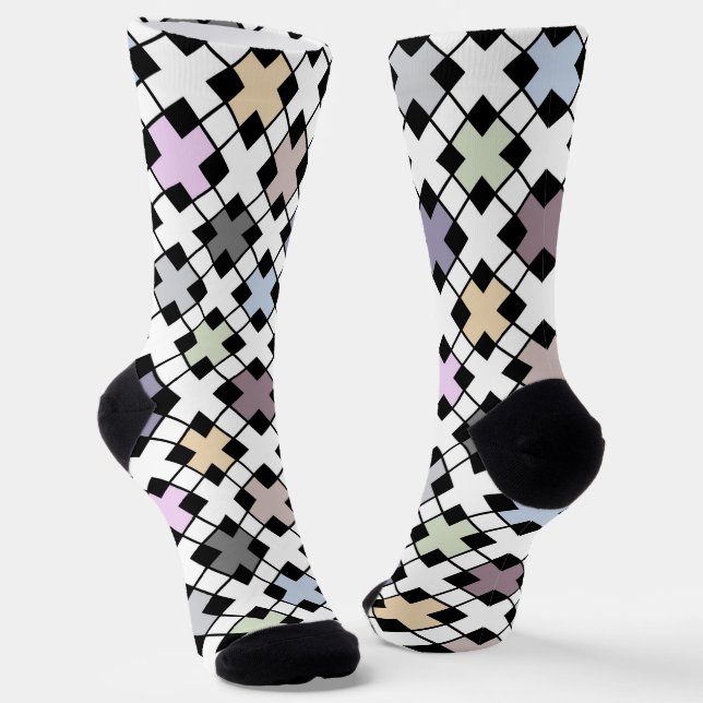 Calcetines Patrón geométrico multicolor (Angular)