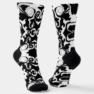Calcetines Patrón giratorio en blanco y negro