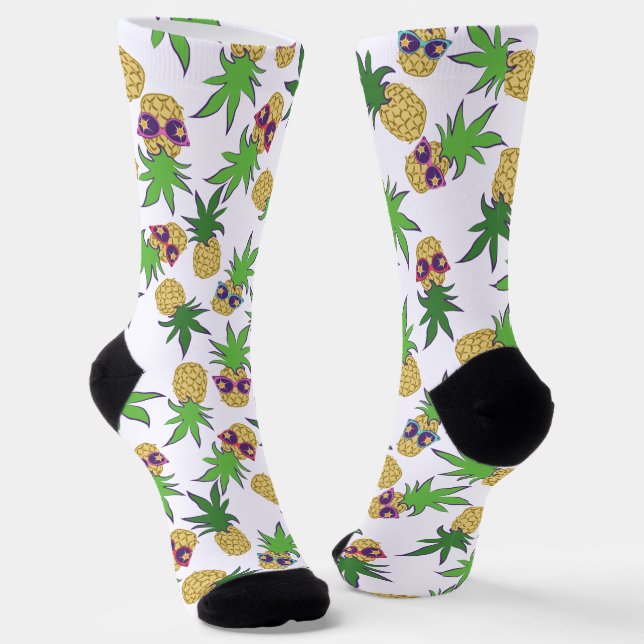 Calcetines Patrón gráfico de piñas Sunshine (Angular)