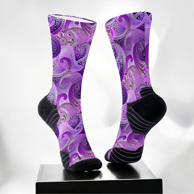 Calcetines Patrón Guay Purple Paisley (Subido por el creador)