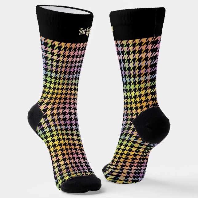 Calcetines Patrón Houndstap de arco iris (Angular)