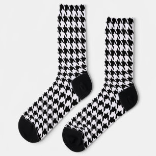 Calcetines Patrón Houndstap negro y blanco