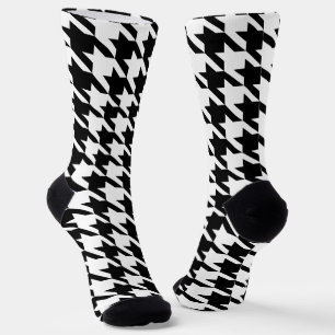 Calcetines Patrón Houndstoth blanco y negro