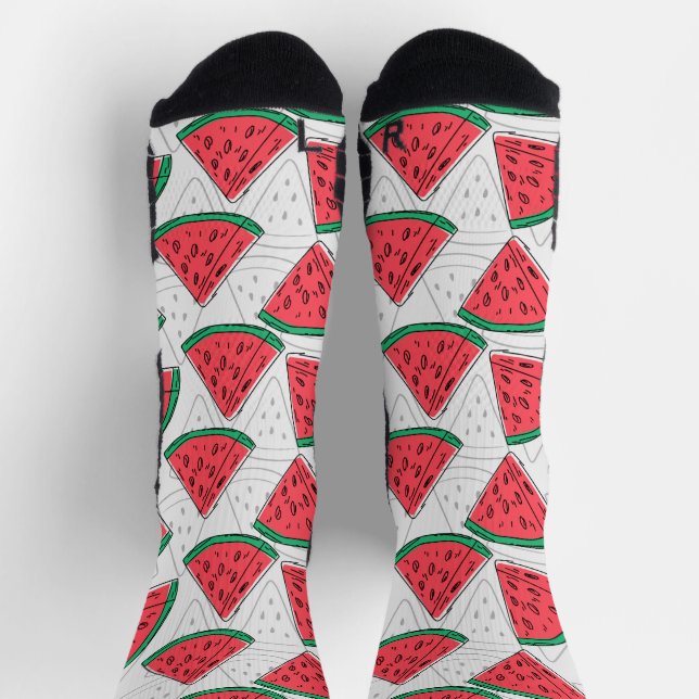 Calcetines Patrón ininterrumpido de frutas | Patrón de superf (Arriba)