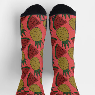 Calcetines Patrón ininterrumpido de frutas   Patrón de superf