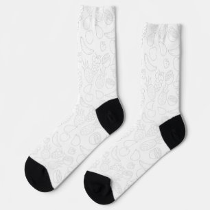 Calcetines Patrón ininterrumpido de frutas   Patrón de superf