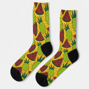 Calcetines Patrón ininterrumpido de frutas   Patrón de superf