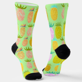 Calcetines Patrón jugoso de piña y lima