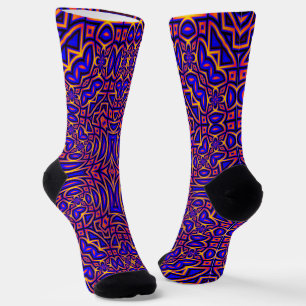 Calcetines Patrón Kaleidoscopio Retro Clásico