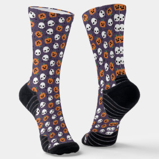 Calcetines Patrón Kawaii de Halloween