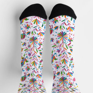 Calcetines Patrón luminoso estilo otomano mexicano