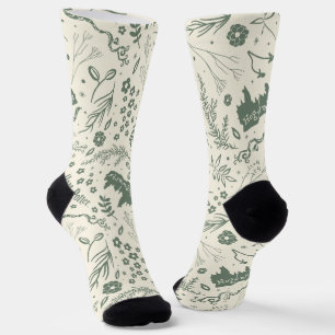 Calcetines Patrón mágico de herbología HOGWARTS™